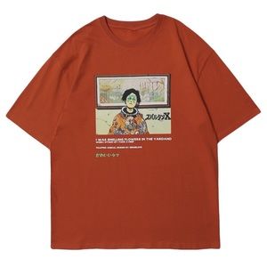 Unisex Japanese Style Graphic Printed Tee T-Shirt | ONE Size | High Quality